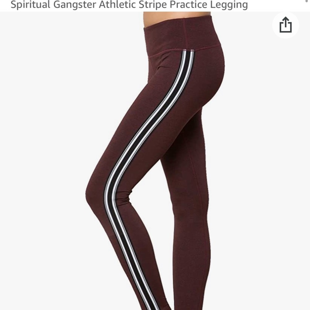 Spiritual gangster stripe practice legging New!